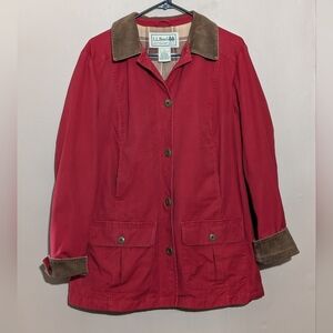 L.L. Bean Vintage Chore Barn Coat, Size:S, Color:Red